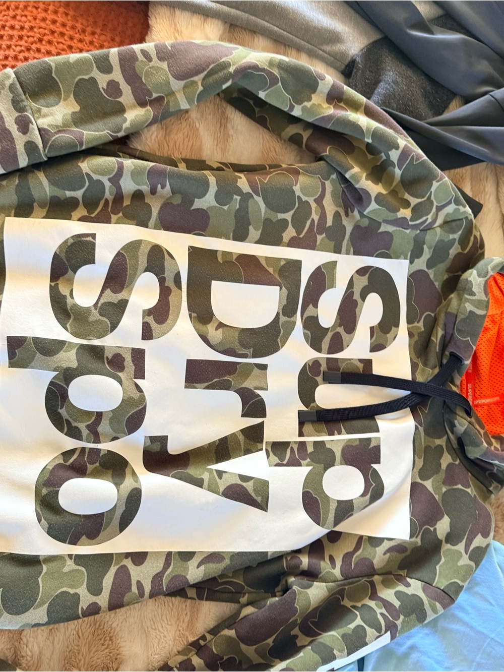 Superdry Sport Orange Mesh Lined Camo Jacket